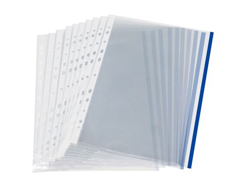 Bolsa catalogo/mica q-connect din a4 70 microns pp cristal com borda azul bolsa de 10 unidades , Q-connect , 68813 , 5706002180546
